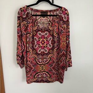 Dana Buchman Women's Paisley Print Top - Multicolor